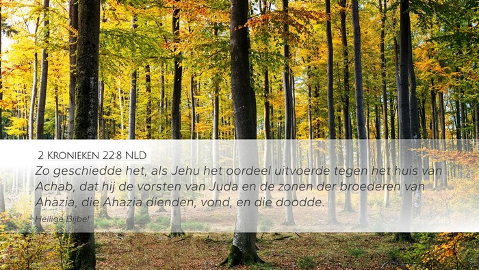 2 Kronieken 22:8 NLD Bible Verse Image