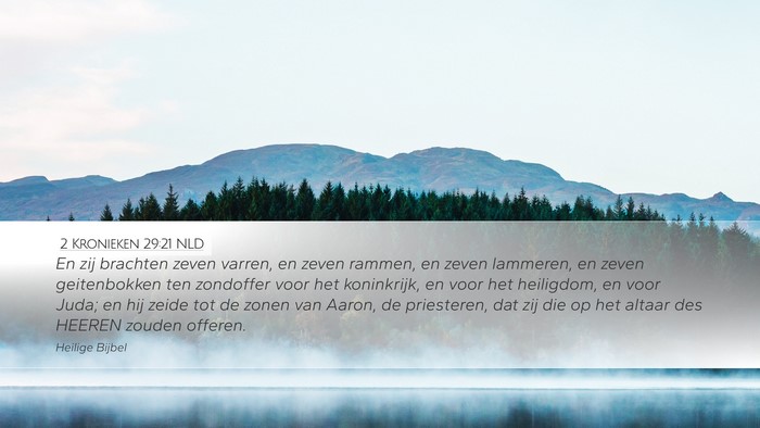 2 Kronieken 29:21 NLD Bible Verse Image