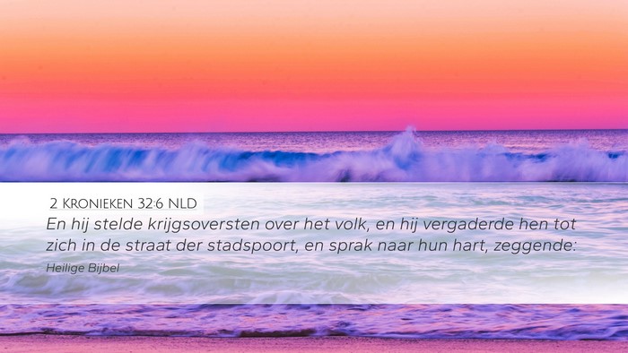 2 Kronieken 32:6 NLD Bible Verse Image