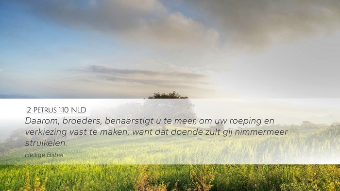 2 Petrus 1:10 NLD Bible Verse Image