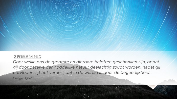 2 Petrus 1:4 NLD Desktop Wallpaper - Door welke ons de grootste en dierbare beloften - Desktop Bible Verse Wallpaper