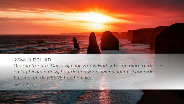 2 Samuël 12:24 NLD Desktop Wallpaper - Daarna troostte David zijn huisvrouw Bathseba, en - Desktop Bible Verse Wallpaper