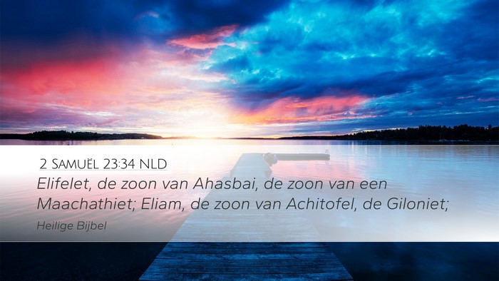 2 Samuël 23:34 NLD Bible Verse Image
