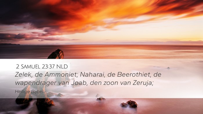 2 Samuël 23:37 NLD Bible Verse Image