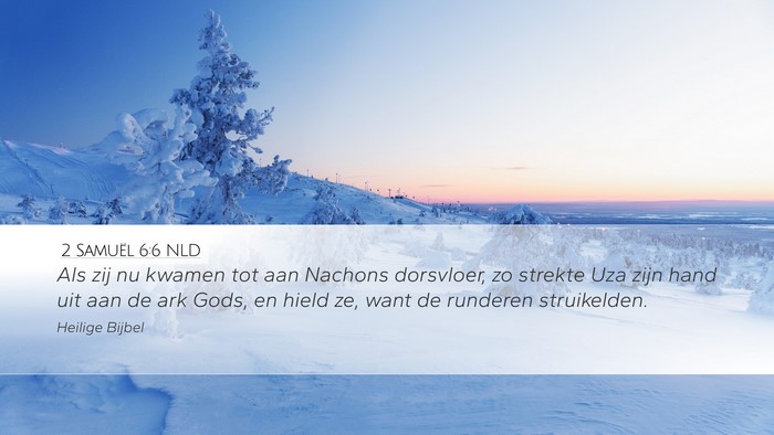 2 Samuël 6:6 NLD Bible Verse Image