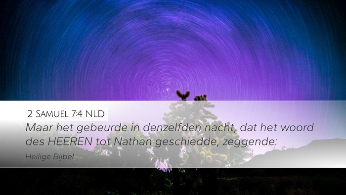 2 Samuël 7:4 NLD Desktop Wallpaper - Maar het gebeurde in denzelfden nacht, dat het - Desktop Bible Verse Wallpaper