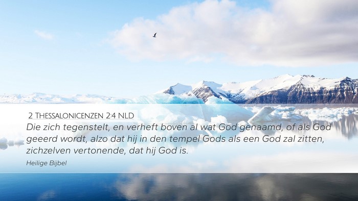 2 Thessalonicenzen 2:4 NLD Bible Verse Image