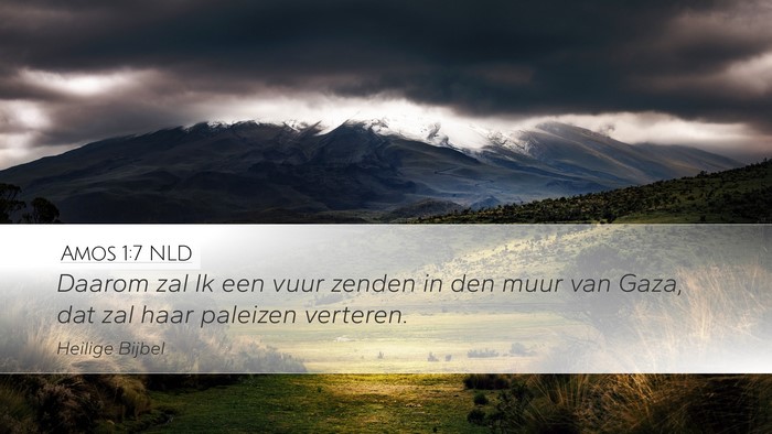 Amos 1:7 NLD Bible Verse Image