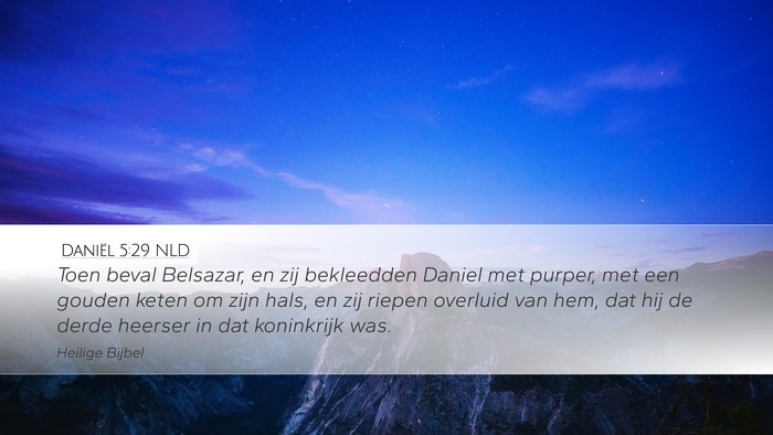 Daniël 5:29 NLD Bible Verse Image