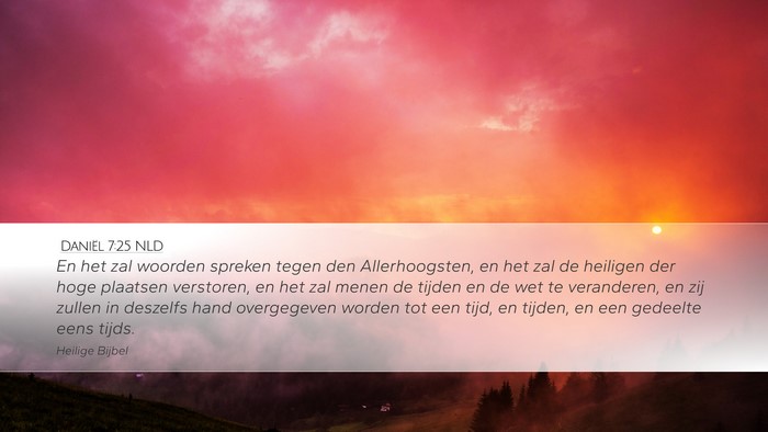 Daniël 7:25 NLD Bible Verse Image