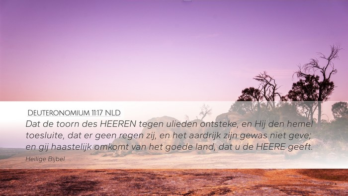 Deuteronomium 11:17 NLD Bible Verse Image