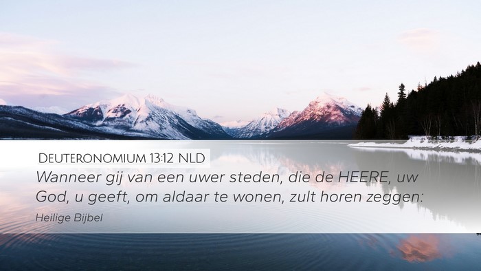 Deuteronomium 13:12 NLD Bible Verse Image