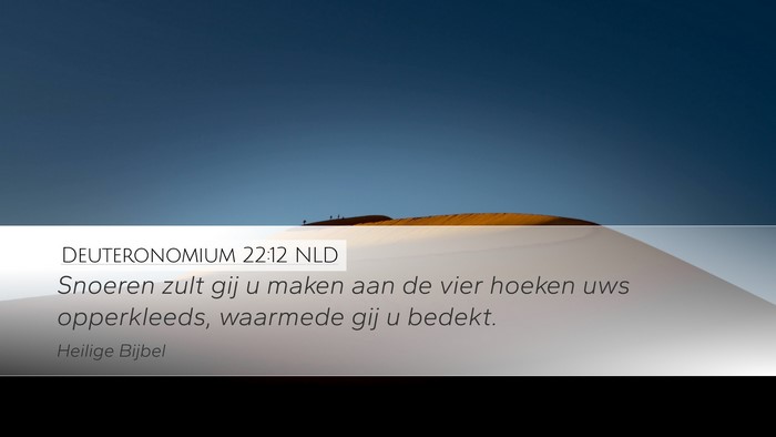 Deuteronomium 22:12 NLD Bible Verse Image