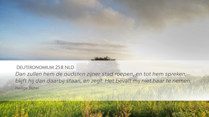 Deuteronomium 25:8 NLD Desktop Wallpaper - Dan zullen hem de oudsten zijner stad roepen, en - Desktop Bible Verse Wallpaper