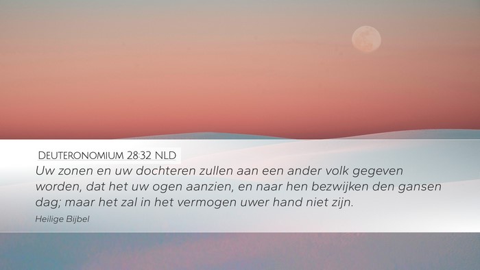 Deuteronomium 28:32 NLD Bible Verse Image