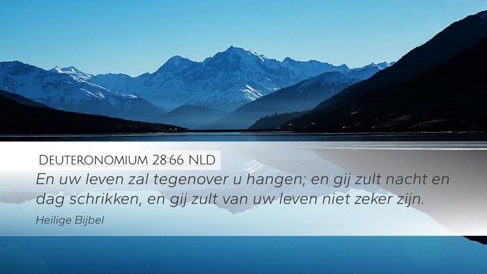 Deuteronomium 28:66 NLD Desktop Wallpaper - En uw leven zal tegenover u hangen; en gij zult - Desktop Bible Verse Wallpaper