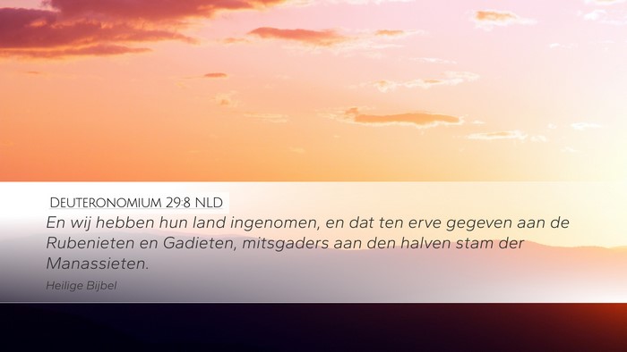 Deuteronomium 29:8 NLD Bible Verse Image