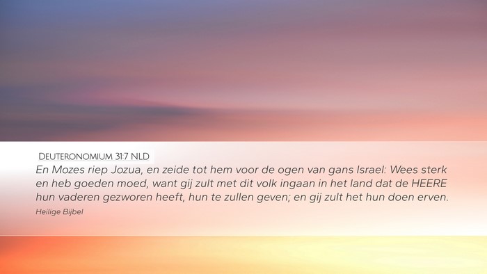 Deuteronomium 31:7 NLD Bible Verse Image
