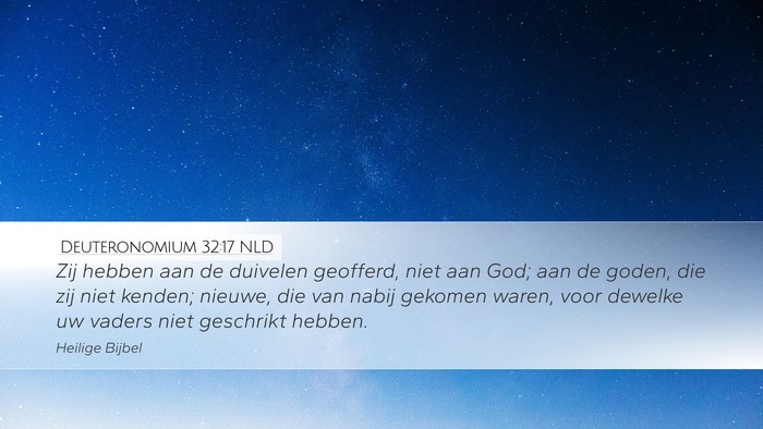 Deuteronomium 32:17 NLD Bible Verse Image