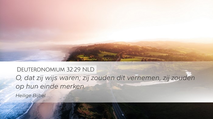 Deuteronomium 32:29 NLD Bible Verse Image