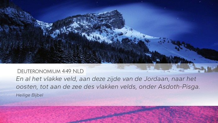 Deuteronomium 4:49 NLD Bible Verse Image