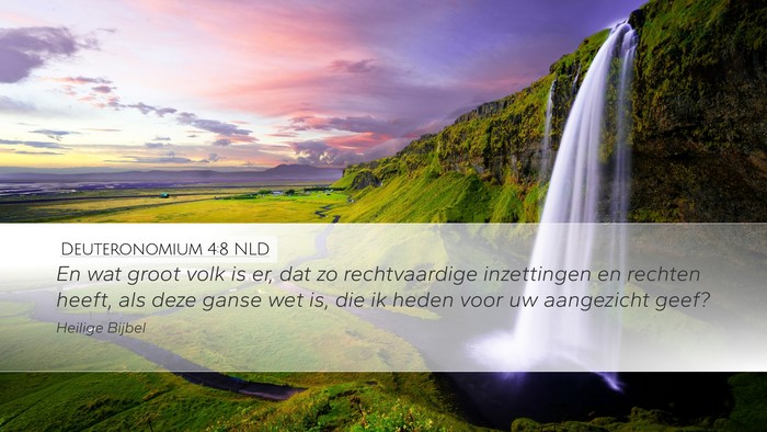 Deuteronomium 4:8 NLD Bible Verse Image