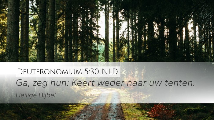 Deuteronomium 5:30 NLD Desktop Wallpaper - Ga, zeg hun: Keert weder naar uw - Desktop Bible Verse Wallpaper
