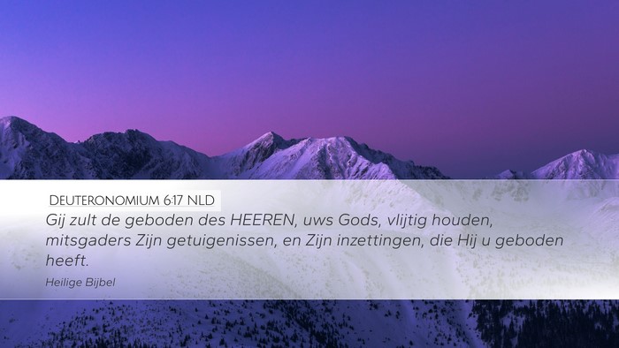 Deuteronomium 6:17 NLD Bible Verse Image