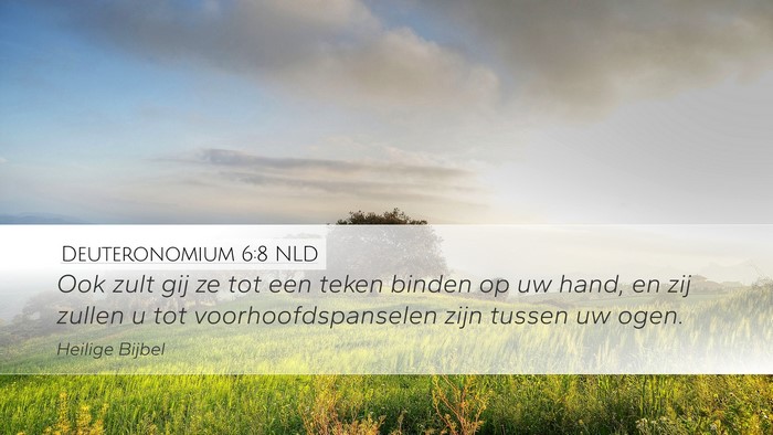 Deuteronomium 6:8 NLD Bible Verse Image