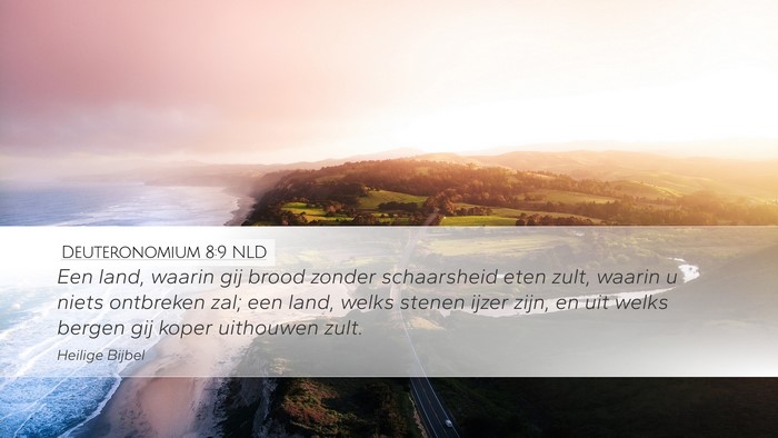 Deuteronomium 8:9 NLD Bible Verse Image