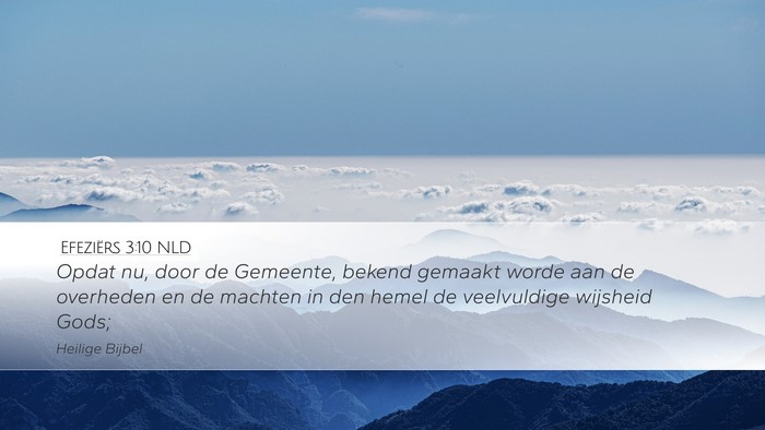 Efeziërs 3:10 NLD Bible Verse Image