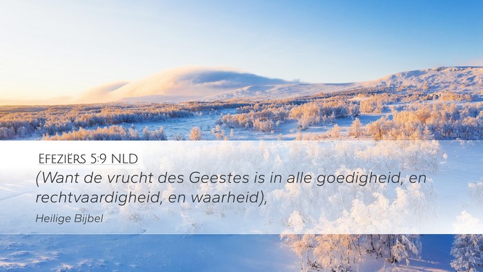 Efeziërs 5:9 NLD Bible Verse Image