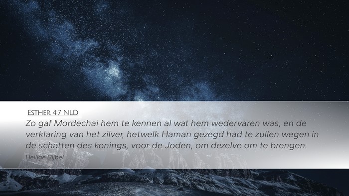 Esther 4:7 NLD Bible Verse Image