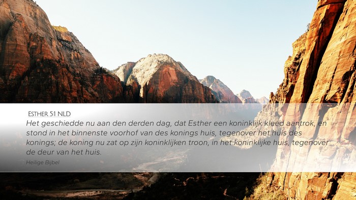 Esther 5:1 NLD Bible Verse Image