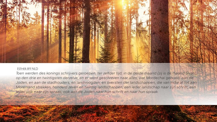 Esther 8:9 NLD Bible Verse Image