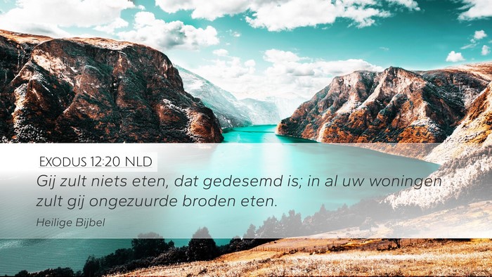 Exodus 12:20 NLD Desktop Wallpaper - Gij zult niets eten, dat gedesemd is; in al uw - Desktop Bible Verse Wallpaper