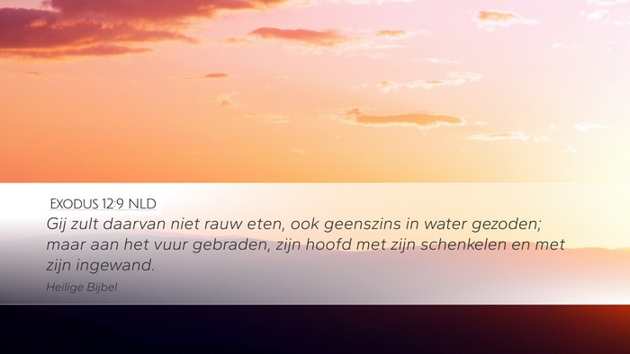 Exodus 12:9 NLD Desktop Wallpaper - Gij zult daarvan niet rauw eten, ook geenszins in - Desktop Bible Verse Wallpaper