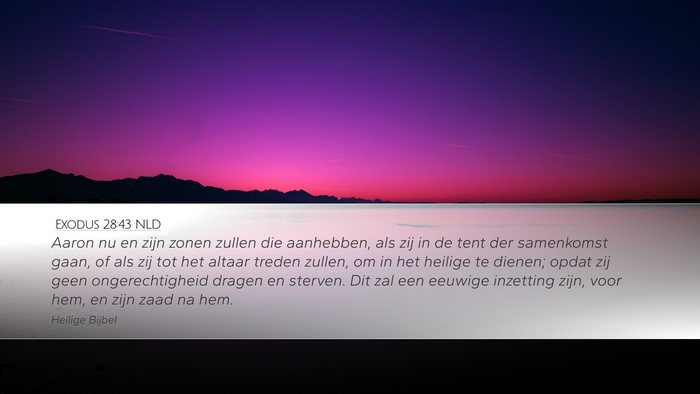 Exodus 28:43 NLD Bible Verse Image
