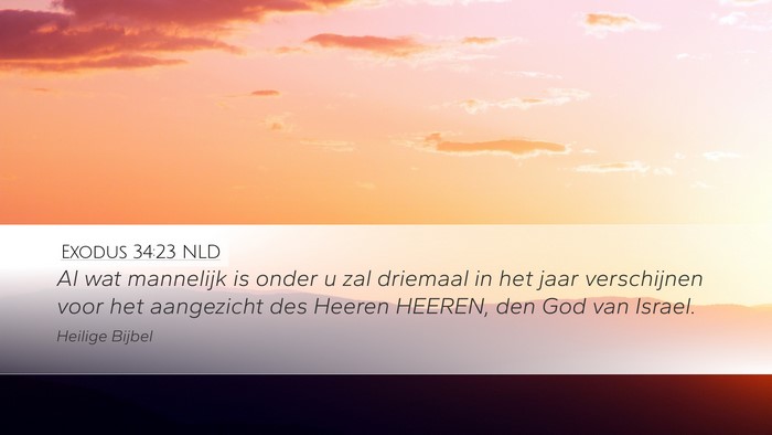 Exodus 34:23 NLD Bible Verse Image