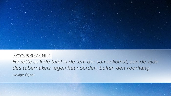 Exodus 40:22 NLD Bible Verse Image