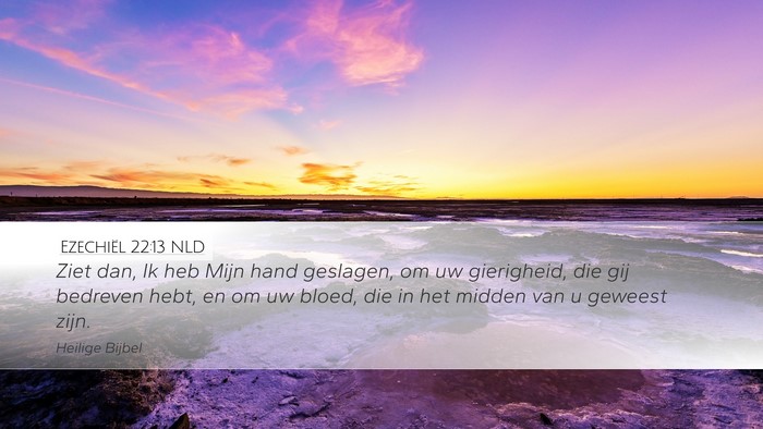 Ezechiël 22:13 NLD Bible Verse Image
