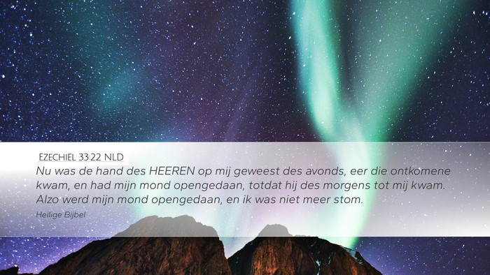 Ezechiël 33:22 NLD Bible Verse Image