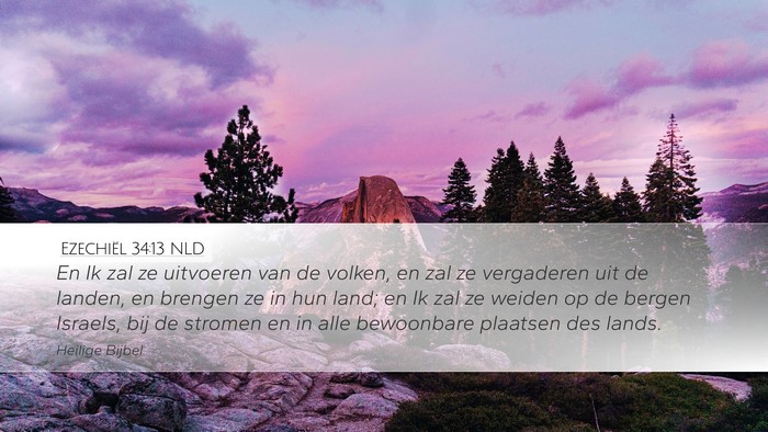 Ezechiël 34:13 NLD Bible Verse Image