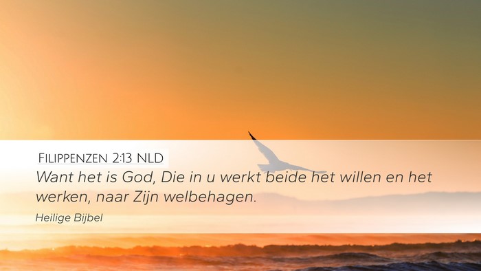 Filippenzen 2:13 NLD Bible Verse Image