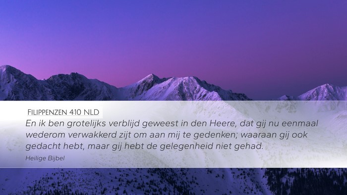 Filippenzen 4:10 NLD Bible Verse Image