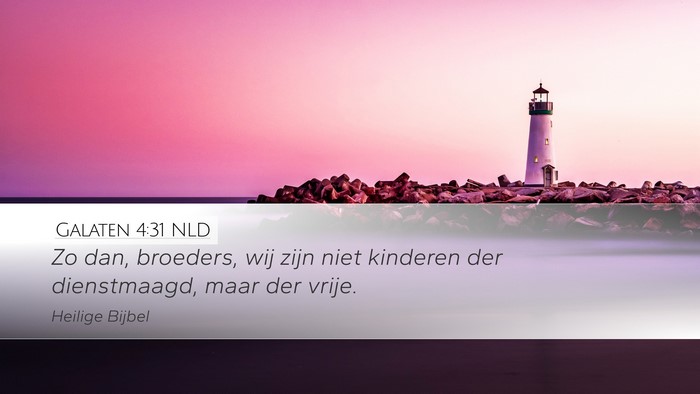 Galaten 4:31 NLD Bible Verse Image
