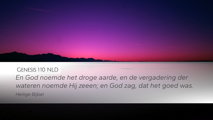 Genesis 1:10 NLD Bible Verse Image