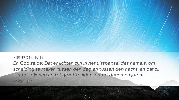 Genesis 1:14 NLD Bible Verse Image