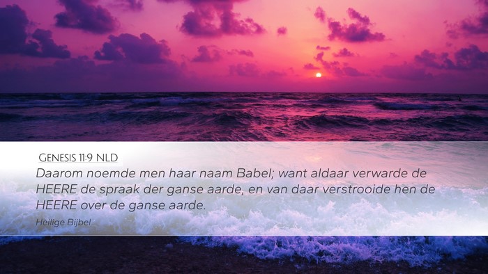 Genesis 11:9 NLD Bible Verse Image