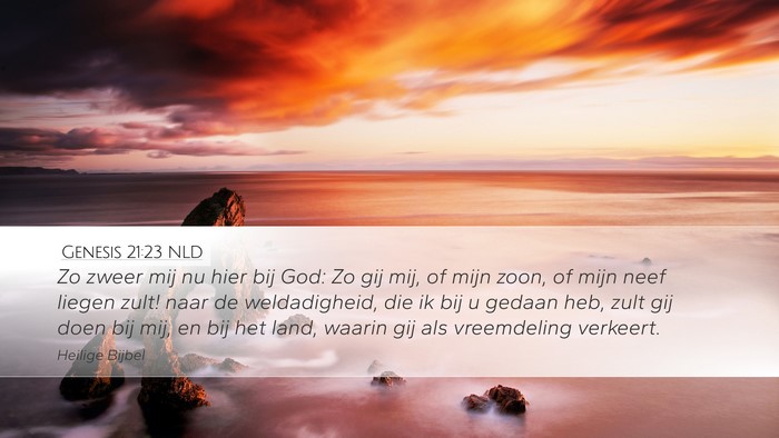 Genesis 21:23 NLD Bible Verse Image